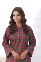 Olive Branch Dyed Printed Kurti - (Pret)
