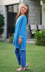 Sapphire Lawn Embroidered kurti - (Pret)