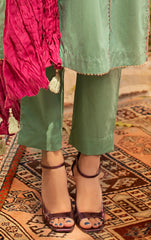 Dark Green Dyed Straight Pant - (Pret)