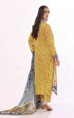 Ocher 3PCs Lawn Embroidered