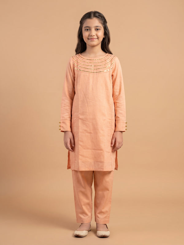 1Pc Fancy Pret Kurti Masoori Peach - OGKTG-2211034