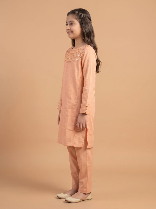 1Pc Fancy Pret Kurti Masoori Peach - OGKTG-2211034