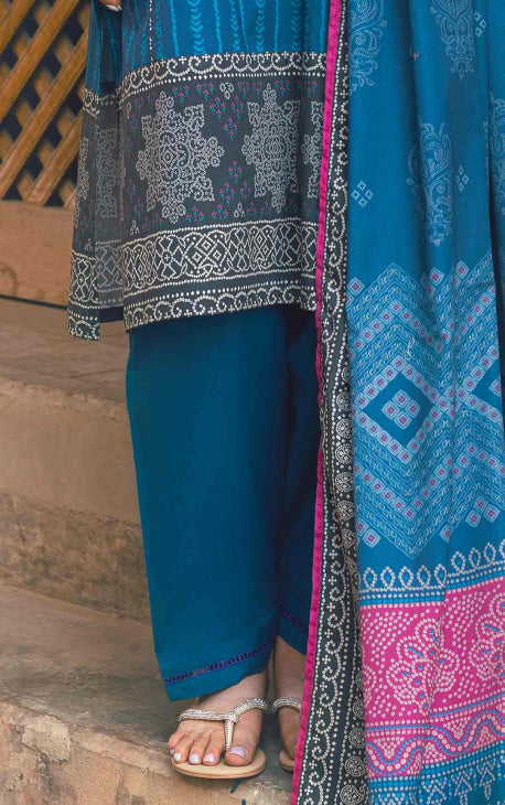 Women Blue Lawn Shalwar - OWSL-2302008-A