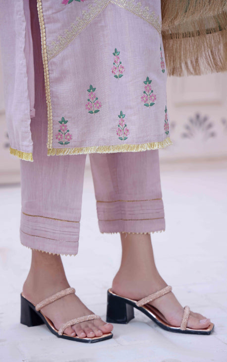 Women Light Purple Masoori Trouser - OWSP-2209004-A
