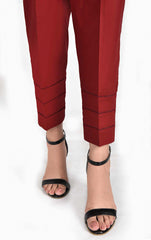 Maroon Dyed Straight Pant