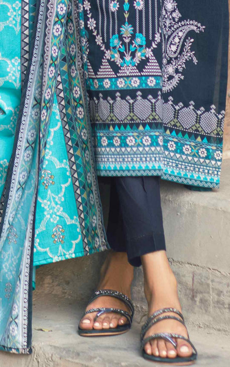 Women Black Lawn Trouser - OWSP-2302017-A