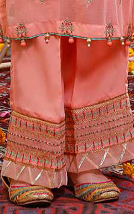 Girls' Peach Malai Trouser - OGEBBP-2112014