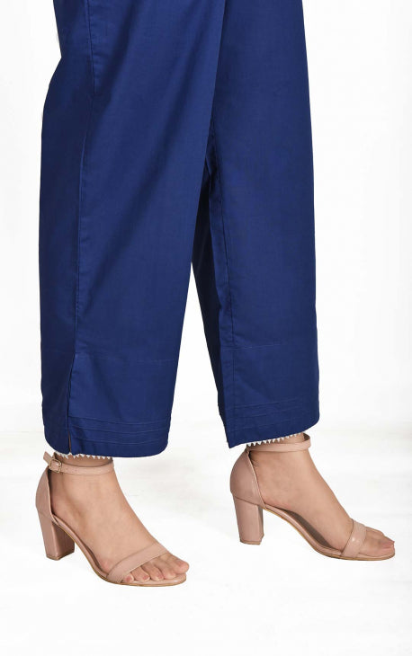 Women Blue Lawn Trouser - OWSP-2205012-A