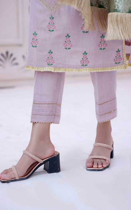 Women Light Purple Masoori Trouser - OWSP-2209004-A