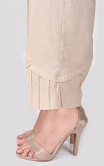 Beige Dyed Straight Pant