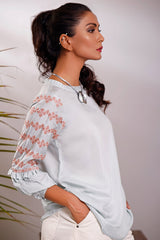 Sky Blue Viscose Top