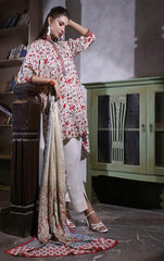 Mila 3PCs Linen Printed
