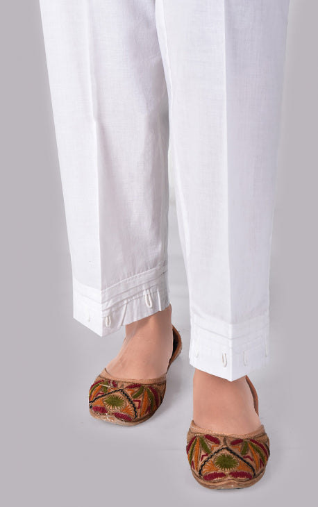 Women White Lawn Trouser - OWSP-2109003