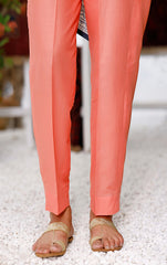 Peach Dyed Straight Pant