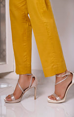 Mustard Dyed Straight Pant
