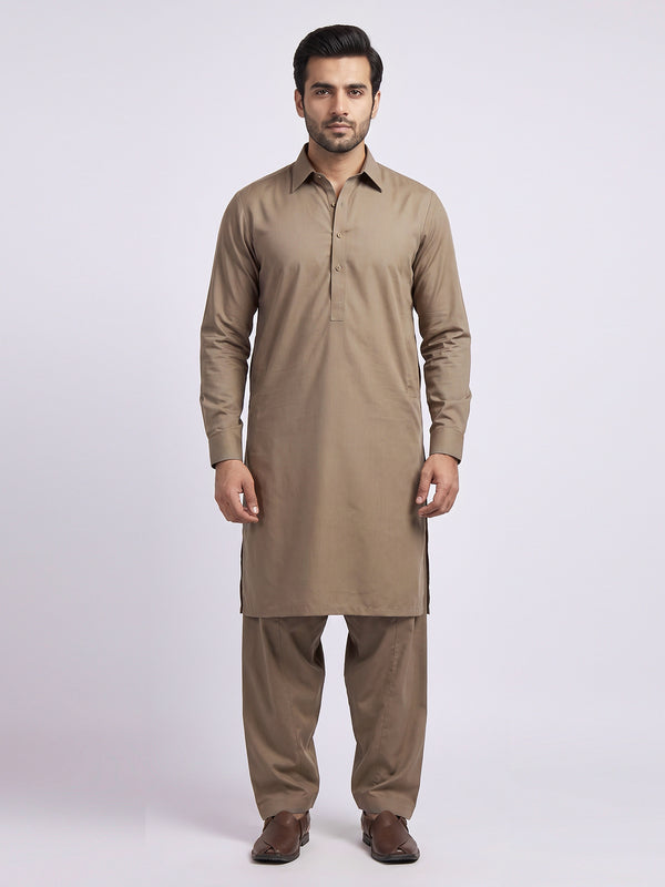 Mens Unstitched Star Thundak Cotton Tobacco_OMUS-2211100