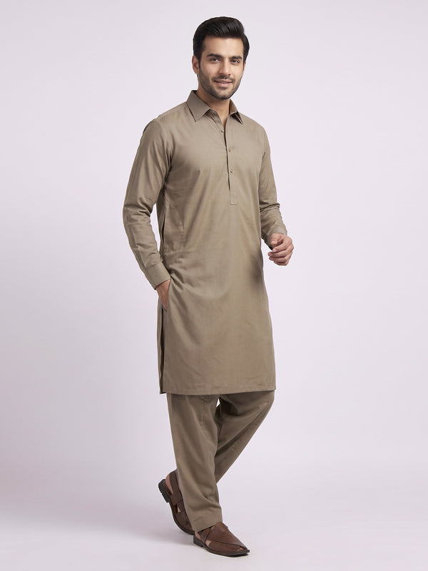 Mens Unstitched Star Thundak Cotton Tobacco_OMUS-2211100