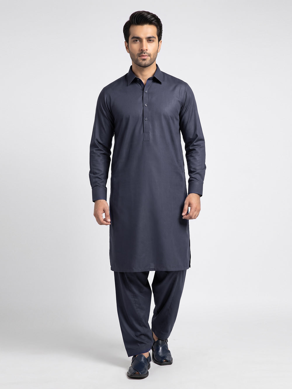 Mens Unstitched Star Sparkle Cotton Navy Blue_OMUS-2211101
