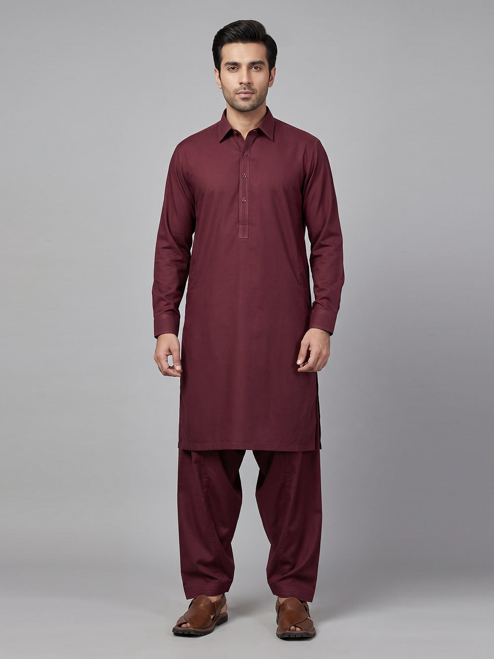 Mens Unstitched Star Infinity Cotton Maroon_OMUS-2211103