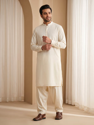 Mens Unstitched Suit Ali Baba Blended Cream_WW-213
