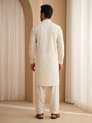 Mens Unstitched Suit Ali Baba Blended Cream_WW-213