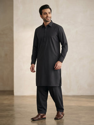 Mens Unstitched Suit Garmony Swiss Blended Black_WW-212