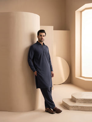 Mens Unstitched Suit Garmony Swiss Blended Navy Blue_WW-212