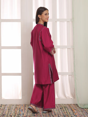 2Pc Embroidered Pret Shirt Trouser Cotton Silk Atishi - OGE2PG-2506018