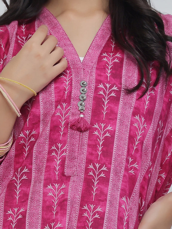 2Pc Embroidered Pret Shirt & Trouser Lawn Magenta - OGE2P-2506017