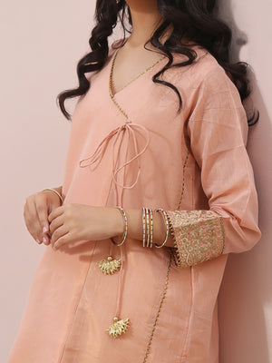 1Pc Fancy Pret Kurti Masoori Peach - OGEKTG-2303018