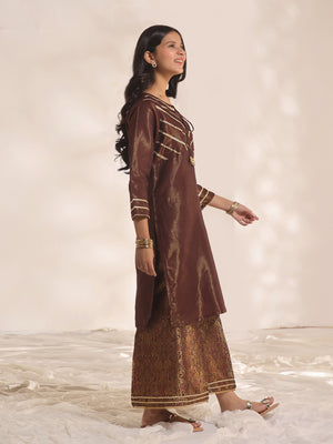 1Pc Fancy Pret Kurti Masoori Maroon - OGKTG-2303016