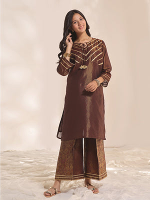 1Pc Fancy Pret Kurti Masoori Maroon - OGKTG-2303016
