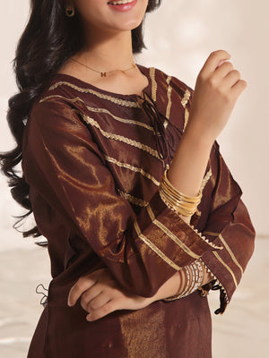 1Pc Fancy Pret Kurti Masoori Maroon - OGKTG-2303016