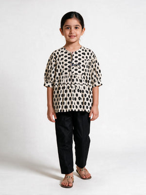 2Pc Printed Pret Shirt Trouser Lawn Off White - OG2PG-25050