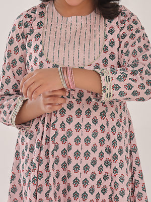 2Pc Printed Pret Shirt Trouser Lawn Pink & Green - OG2P-2401043-1