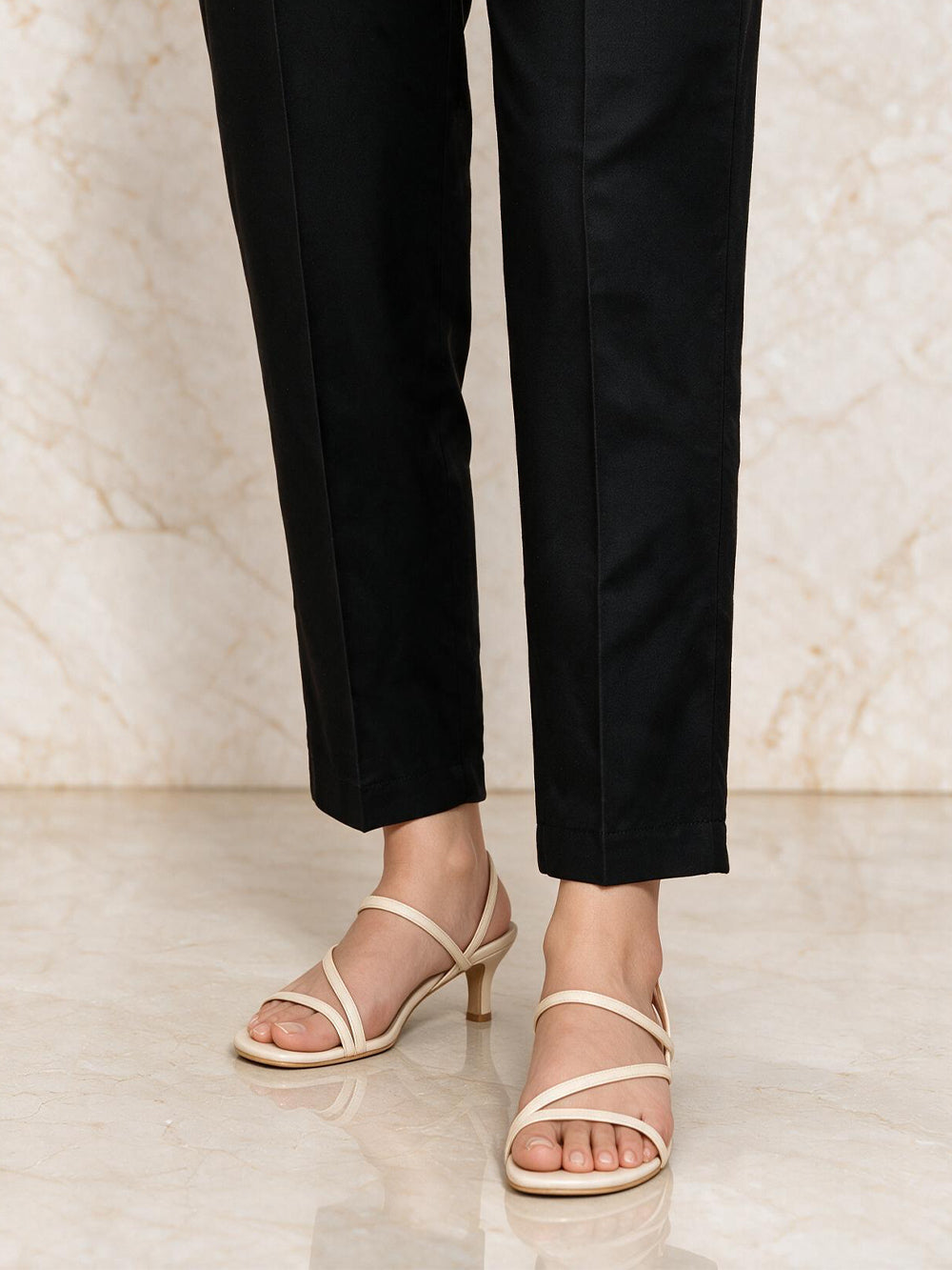 Girls' Black Blended Trouser - OGSP-2301025