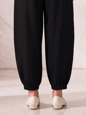 Girls' Black Dyed Lawn Shalwar - OGSL-2301026-1