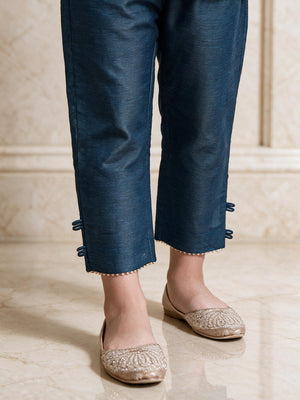 Girls' Navy Blue Masoori Trouser - OGSP-2209008-A