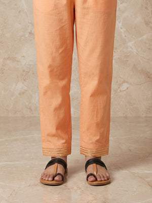 Girls' Peach Dyed Cambric Trouser - OGSP-1910015-A
