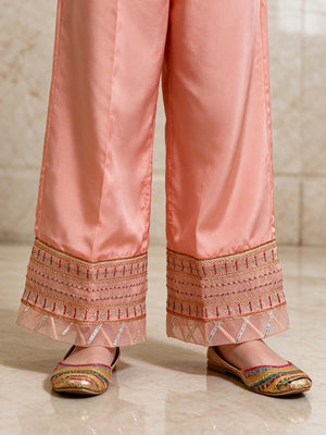 Girls' Peach Malai Trouser - OGEBBP-2112014