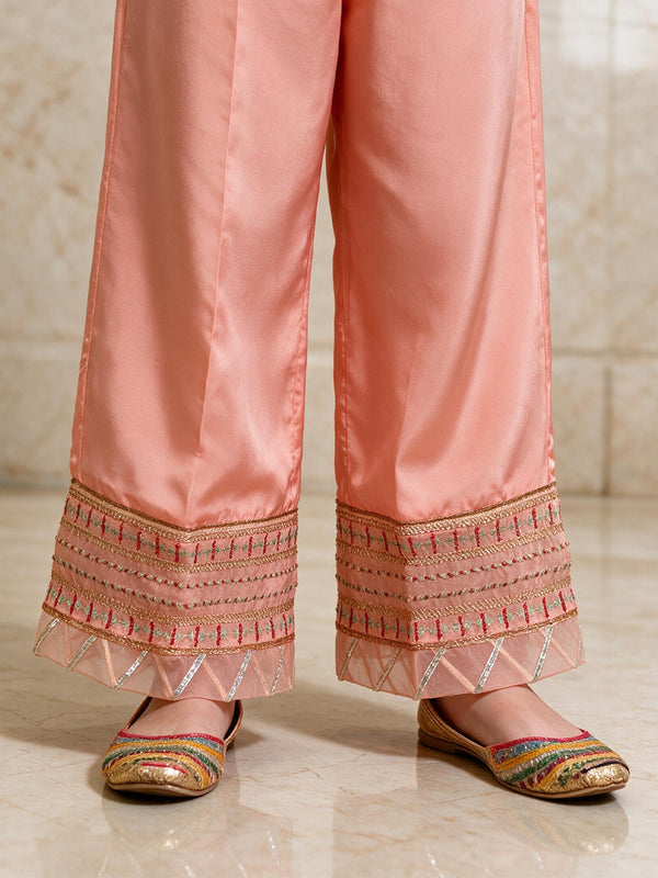 Girls' Peach Malai Trouser - OGEBBP-2112014