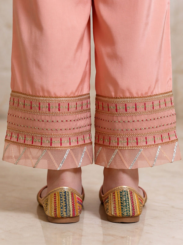 Girls' Peach Malai Trouser - OGEBBP-2112014