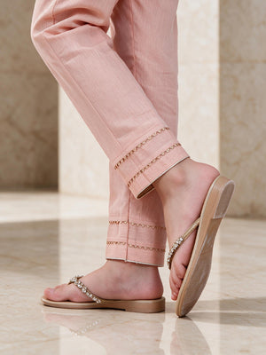 Girls' Peach Masoori Trouser - OGSP-2209011-A