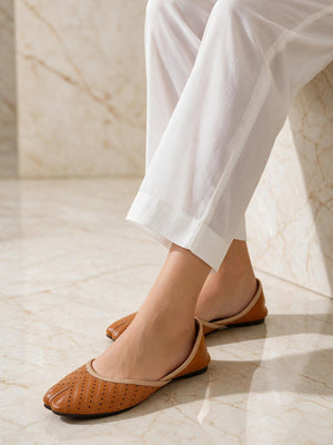 Girls' White Dyed Cambric Trouser - OGSP-2411034-2