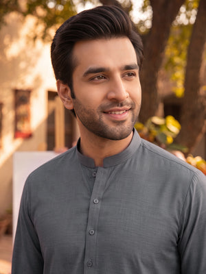 Mens Unstitched Suit Itel Blended School Grey_WW-211