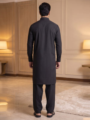 Mens Unstitched Suit Merito Blended Black_WW-215