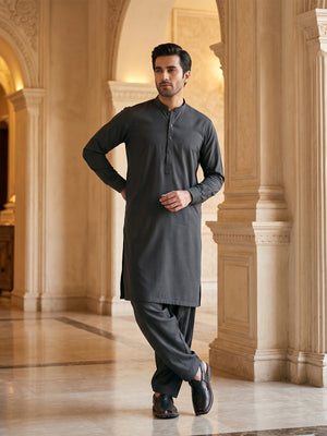 Mens Unstitched Suit Milord Blended Black_WW-214