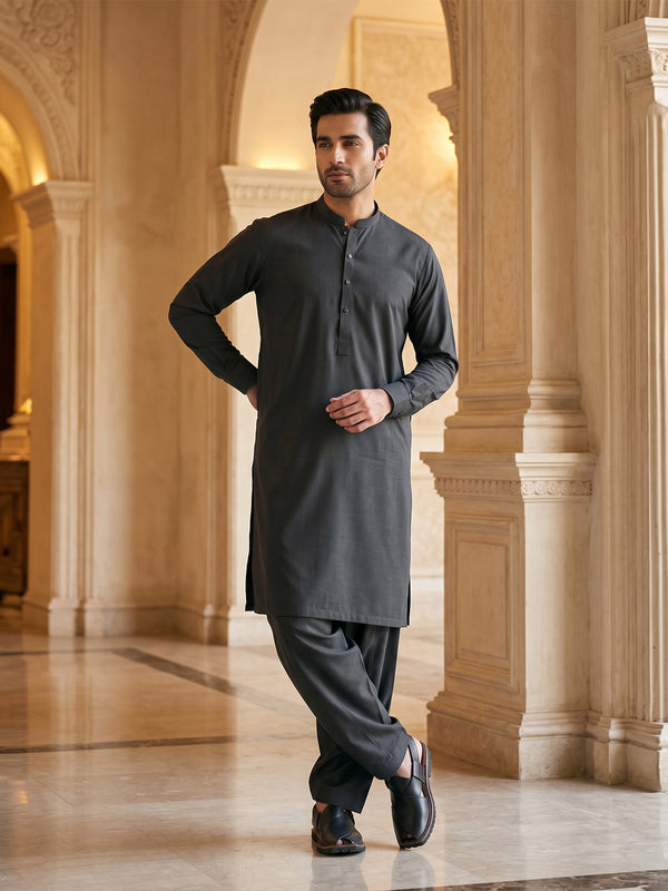 Mens Unstitched Suit Milord Blended Black_WW-214