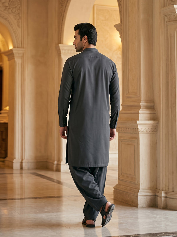 Mens Unstitched Suit Milord Blended Black_WW-214