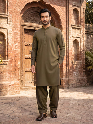 Mens Unstitched Suit Milord Blended Brown_WW-214